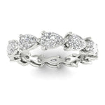 Rings 6 / White Gold / 14K 14K & 18K Gold Pear East West Diamond Eternity Ring