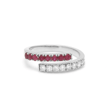 Rings 6 / White Gold / 14K 14K & 18K Ruby & Diamond Wrap Ring
