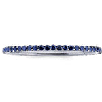 Rings 6 / White Gold 14K Gold and Blue Sapphire Eternity Stacking Rings