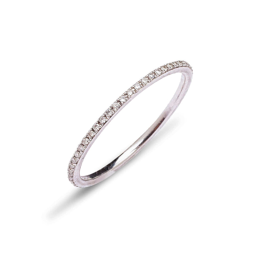 Rings 6 / White Gold 14K Gold and Diamond Eternity Stacking Rings