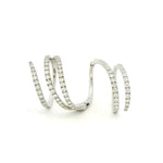 Rings 6" / White Gold 18K Milano Gold and Diamond Wrap Around Ring