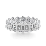 Rings 6 / White Gold / 3.61 ct 14K Gold Oval Diamond Eternity Band, Lab Grown