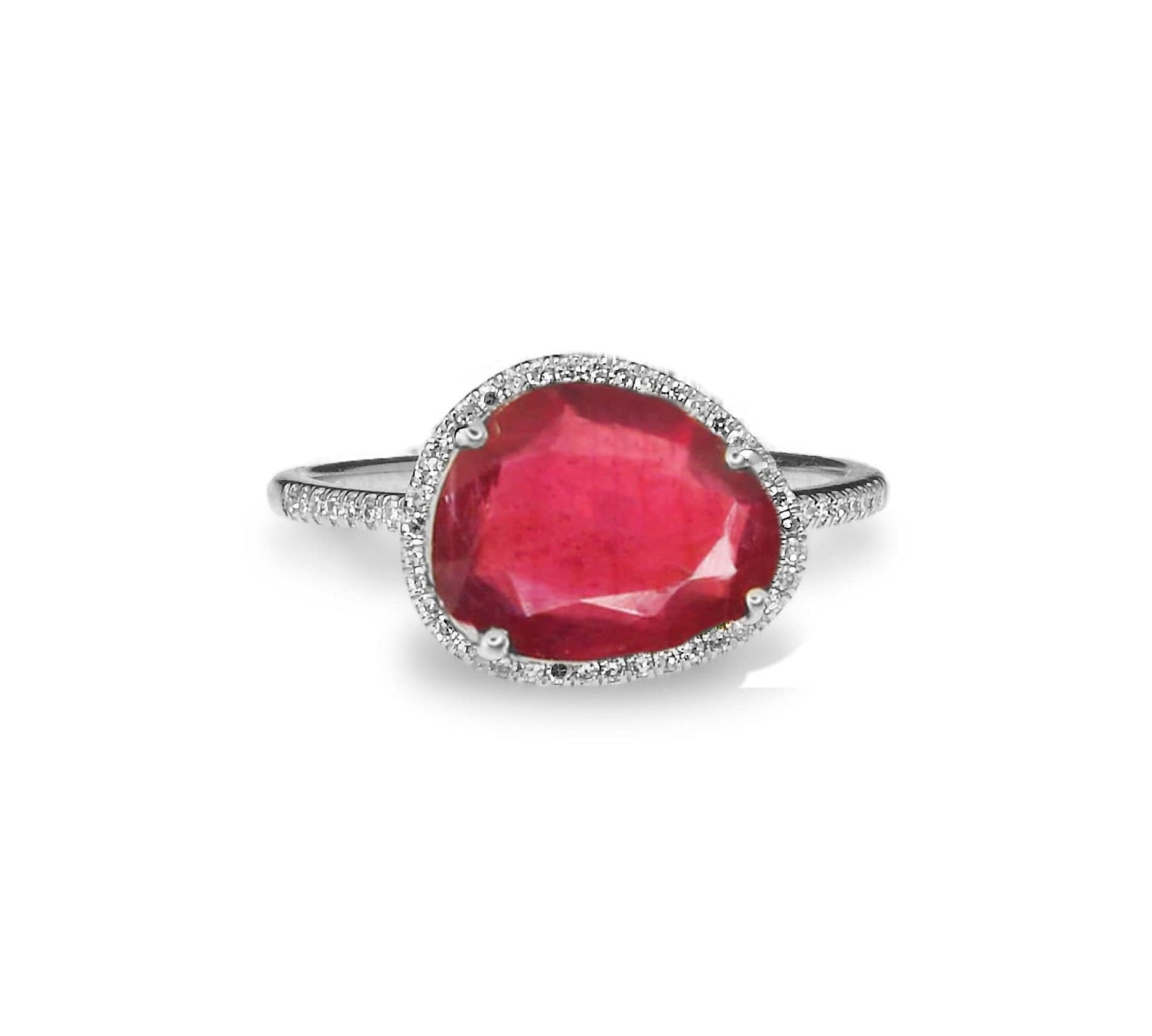 Rings 6 / White Gold Ruby and Diamond Ring