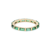 Rings 6 / Yellow Gold / 14K 14K & 18K Gold East West Emerald Eternity Ring