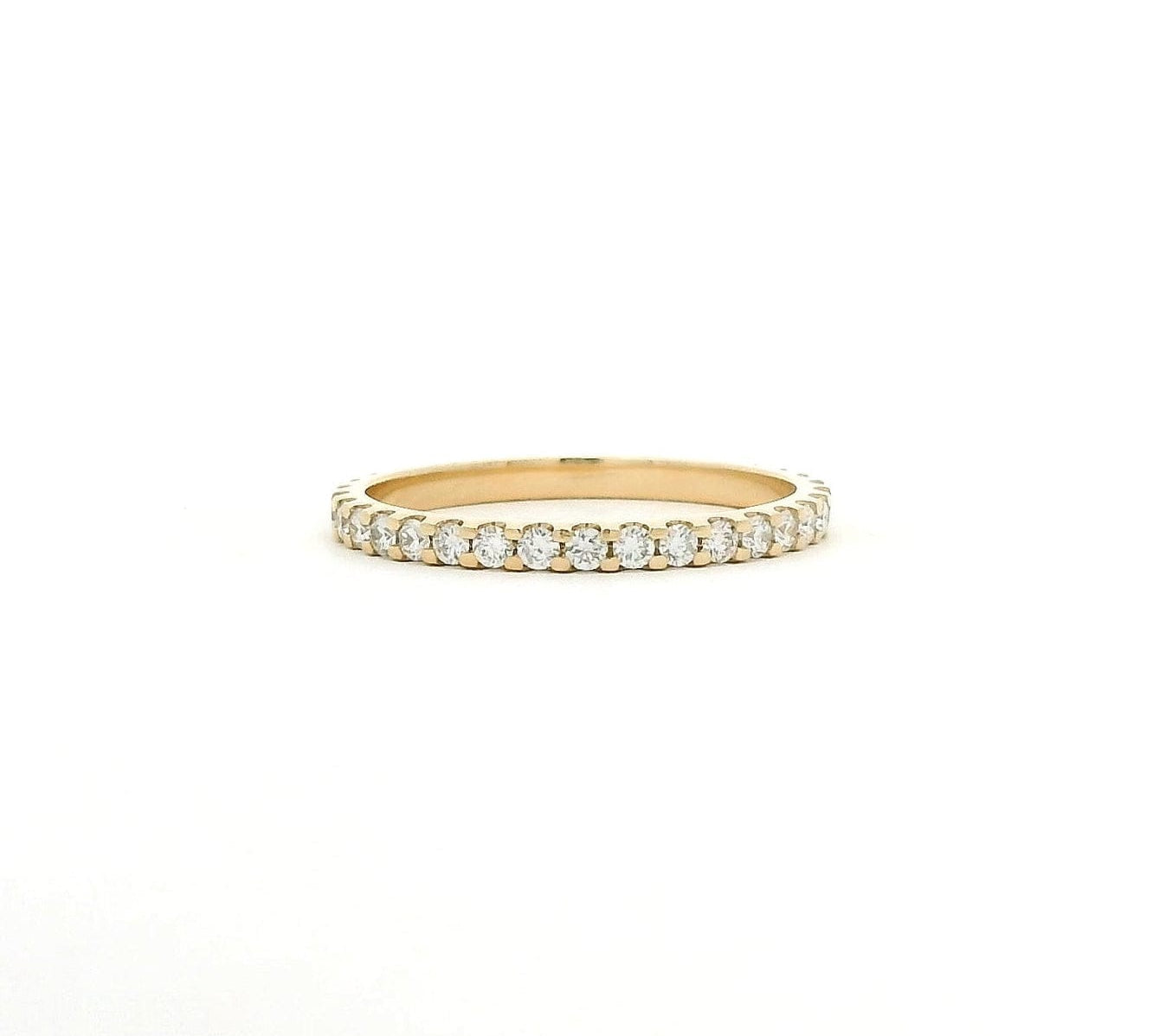 Rings 6 / Yellow Gold / 14K 14K & 18K Gold Mini Round Diamond Eternity Ring, Lab Grown