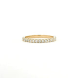 Rings 6 / Yellow Gold / 14K 14K & 18K Gold Mini Round Diamond Eternity Ring, Lab Grown