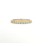 Rings 6 / Yellow Gold / 14K 14K & 18K Gold Small Round Diamond Eternity Ring, Lab Grown