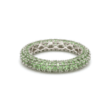 Rings 6 / Yellow Gold / 14K 14K or 18K Gold Pave Tsavorite Eternity Band