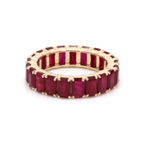 Rings 6 / Yellow Gold / 14K 14K or 18K Gold Ruby Eternity Band