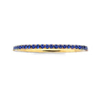 Rings 6 / Yellow Gold 14K Gold and Blue Sapphire Eternity Stacking Rings