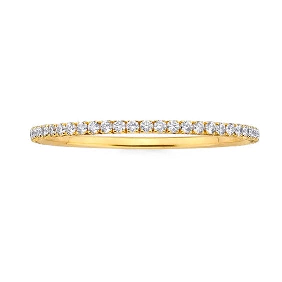 Rings 6 / Yellow Gold 14K Gold and Diamond Eternity Stacking Rings