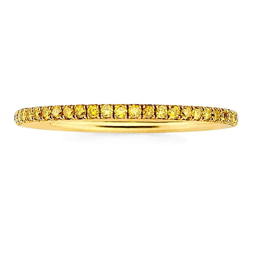 Rings 6 / Yellow Gold 14K Gold and Yellow Sapphire Eternity Stacking Rings