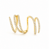 Rings 6" / Yellow Gold 18K Milano Gold and Diamond Wrap Around Ring