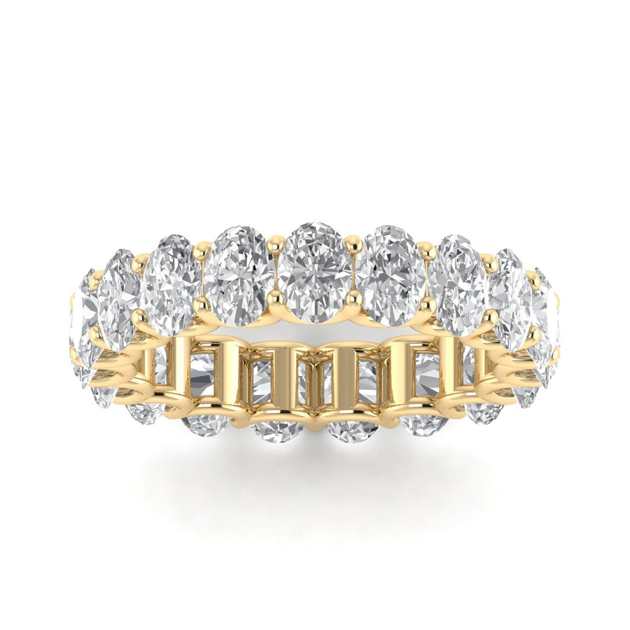 Rings 6 / Yellow Gold / 3.61 ct 18K Gold and Oval Diamond Eternity Band, Lab Grown