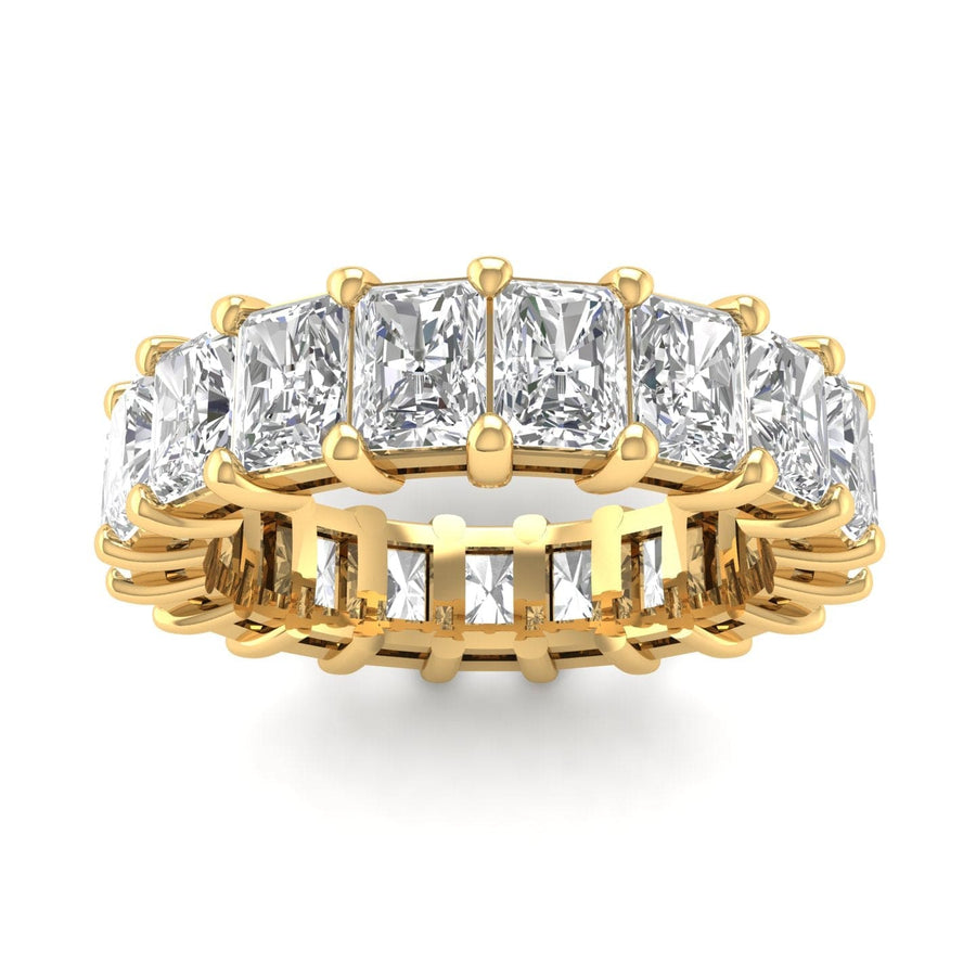 Rings 6 / Yellow Gold / 4.9 ct 14K & 18K Gold Princess Cut Diamond Eternity Ring