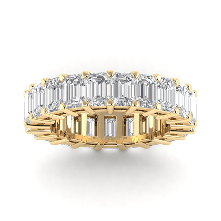 Rings 6 / Yellow Gold / 6.3 ct 14K Gold Emerald Cut Diamond Eternity Ring Lab Grown