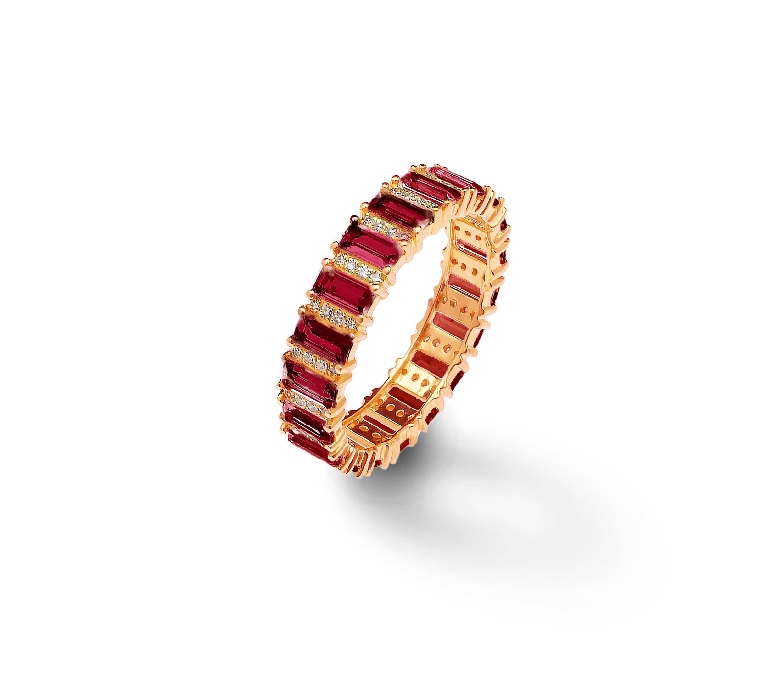 Rings 6 / Yellow Gold Ruby and Diamond Eternity Ring