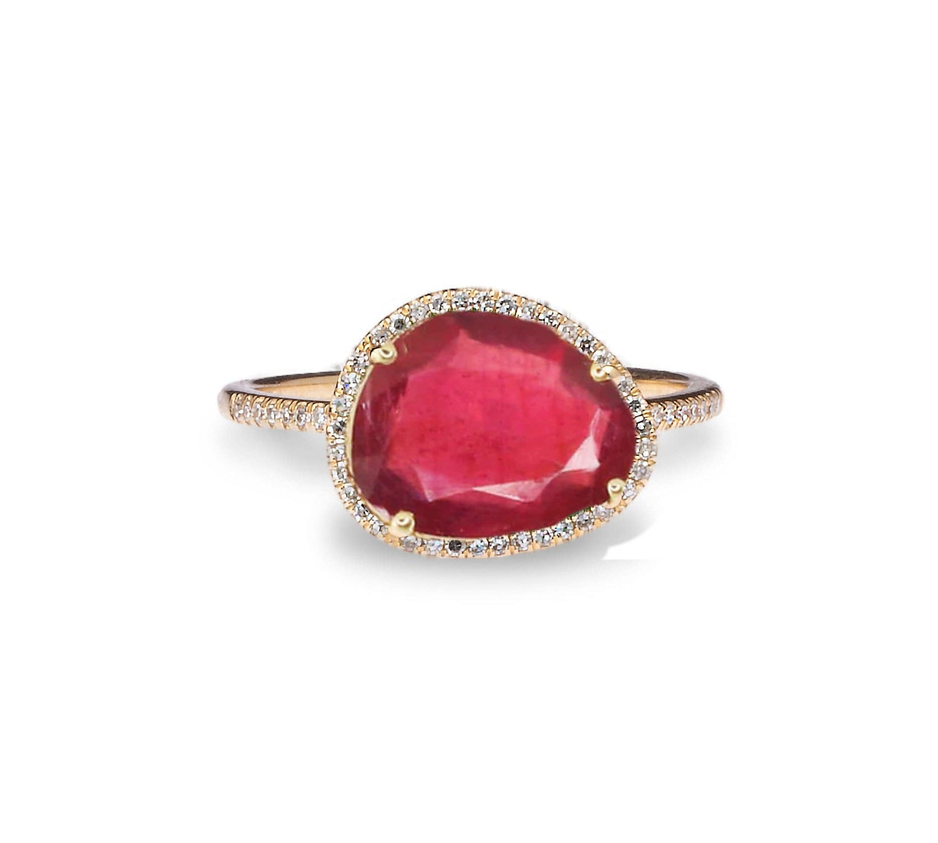 Rings 6 / Yellow Gold Ruby and Diamond Ring