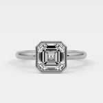Rings Asscher Cut Bezel Setting
