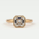 Rings Asscher Cut Bezel Setting