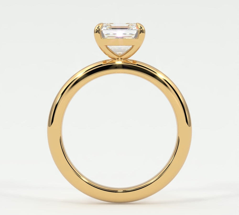 Rings Asscher Cut Diamond Solitaire Band