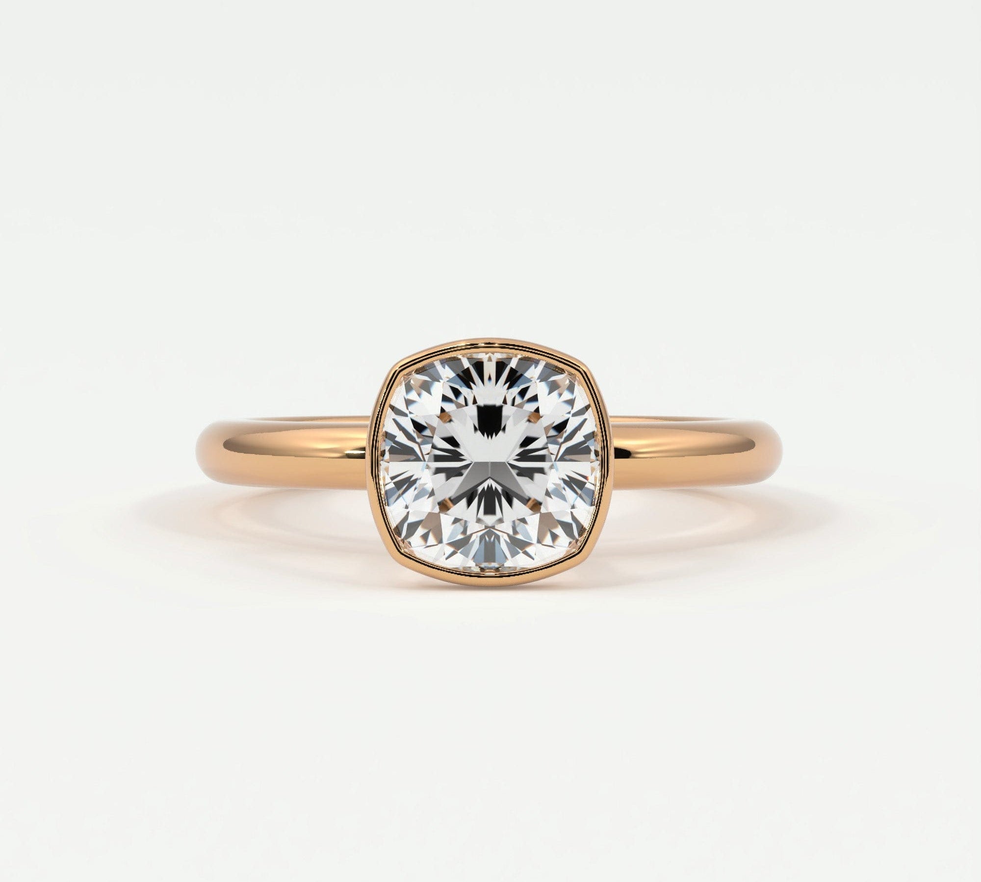Rings Cushion Cut Bezel Setting