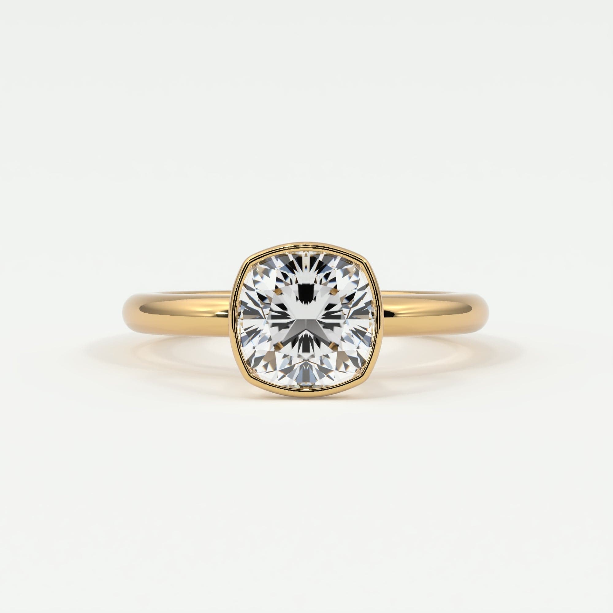 Rings Cushion Cut Diamond Engagement Rings, Lab Grown