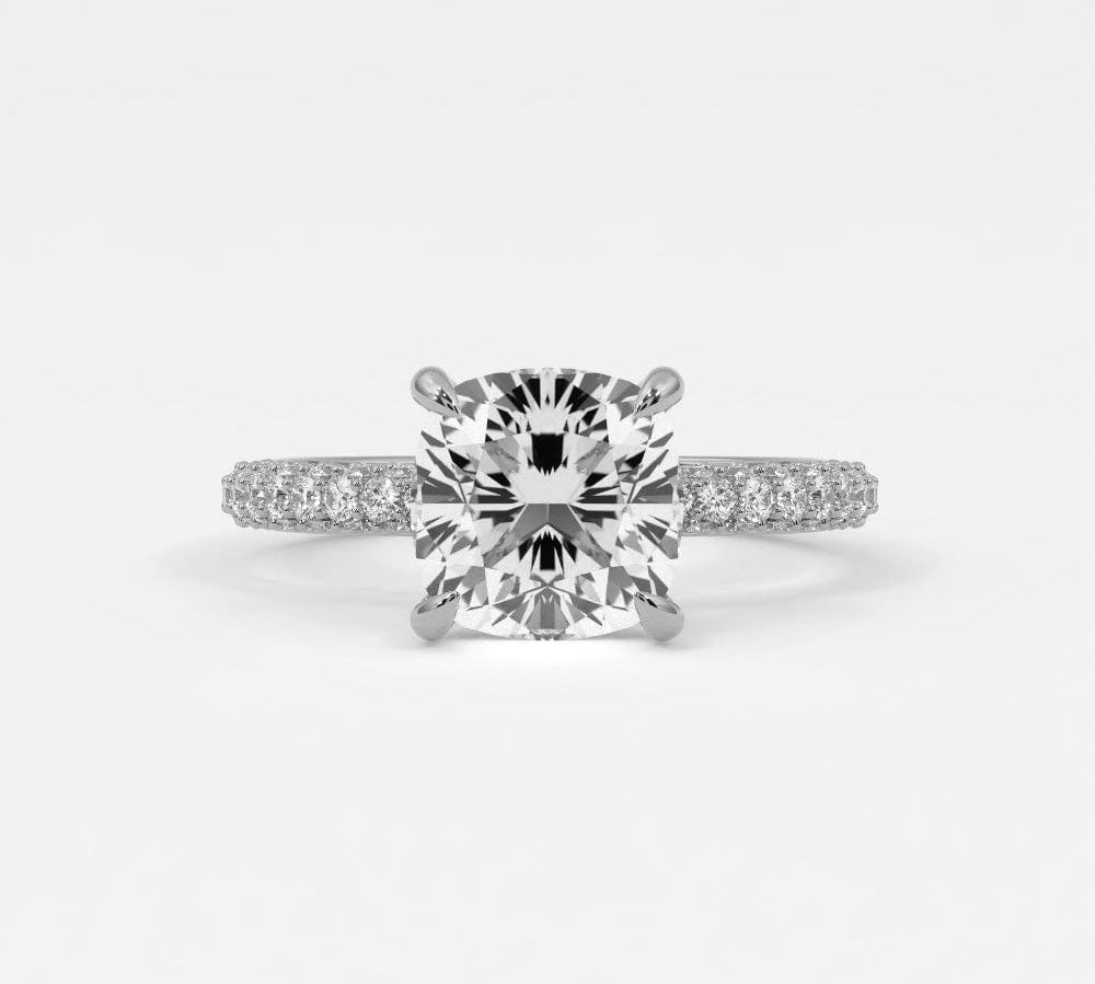 Rings Cushion Cut Diamond Engagement Rings, Lab Grown