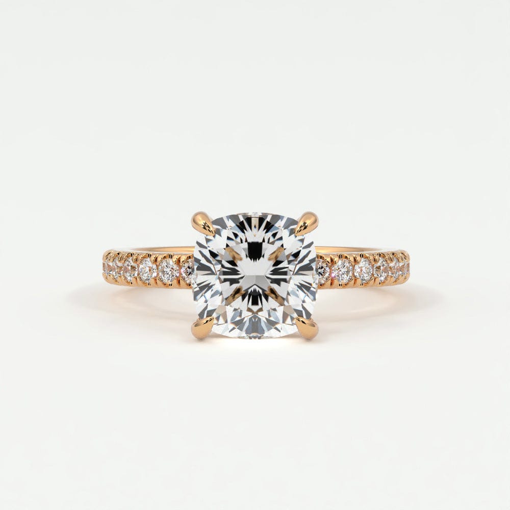 Rings Cushion Cut Diamond Engagement Rings, Lab Grown