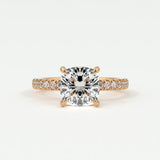 Rings Cushion Cut Diamond Engagement Rings, Lab Grown