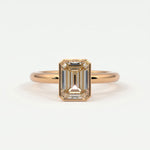 Rings Emerald Cut Bezel Setting