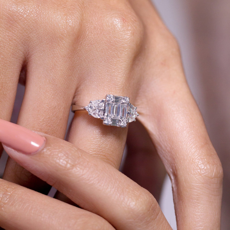 Rings Emerald Cut Diamond Engagement Rings, Lab Grown