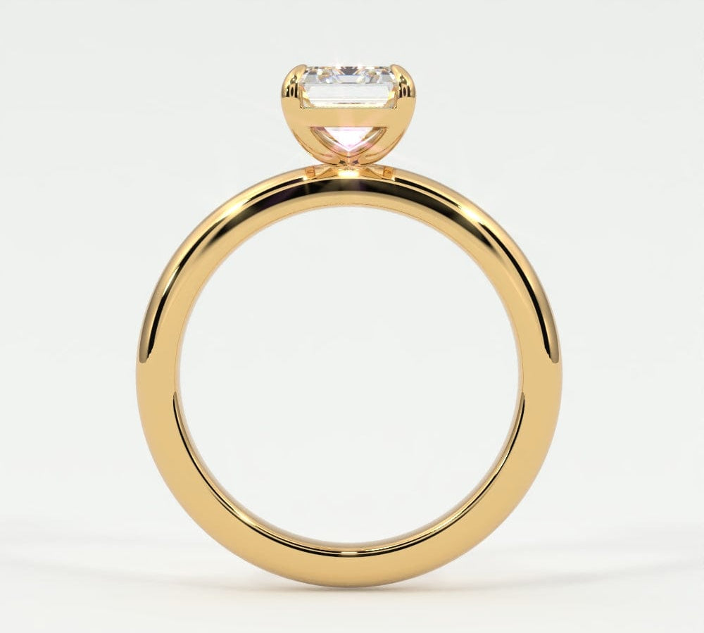 Rings Emerald Cut Diamond Solitaire Band