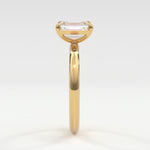 Rings Emerald Cut Diamond Solitaire Band