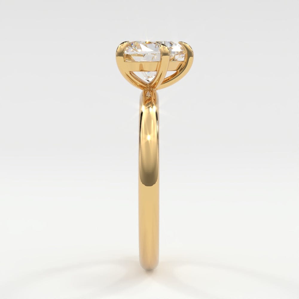 Rings Heart Shape Diamond Solitaire Band