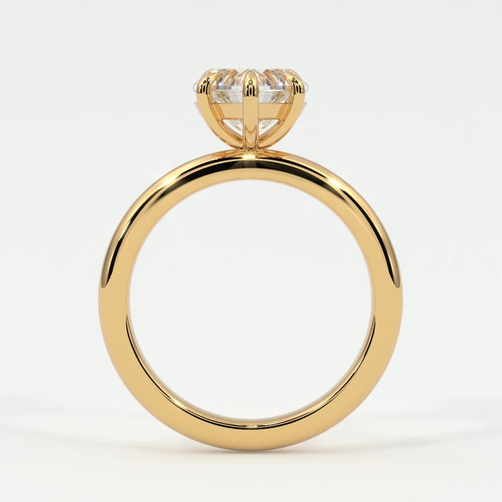 Rings Heart Shape Diamond Solitaire Band
