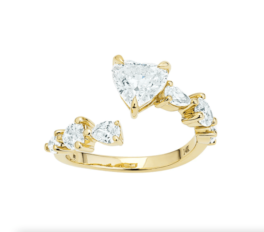 Rings Heart Shaped Diamond Engagement Rings, Lab Grown