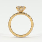 Rings Marquise Cut Diamond Pave Band, Hidden Halo