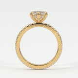 Rings Marquise Cut Diamond Pave Band, Hidden Halo
