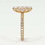 Rings Marquise Cut Diamond Pave Band, Hidden Halo
