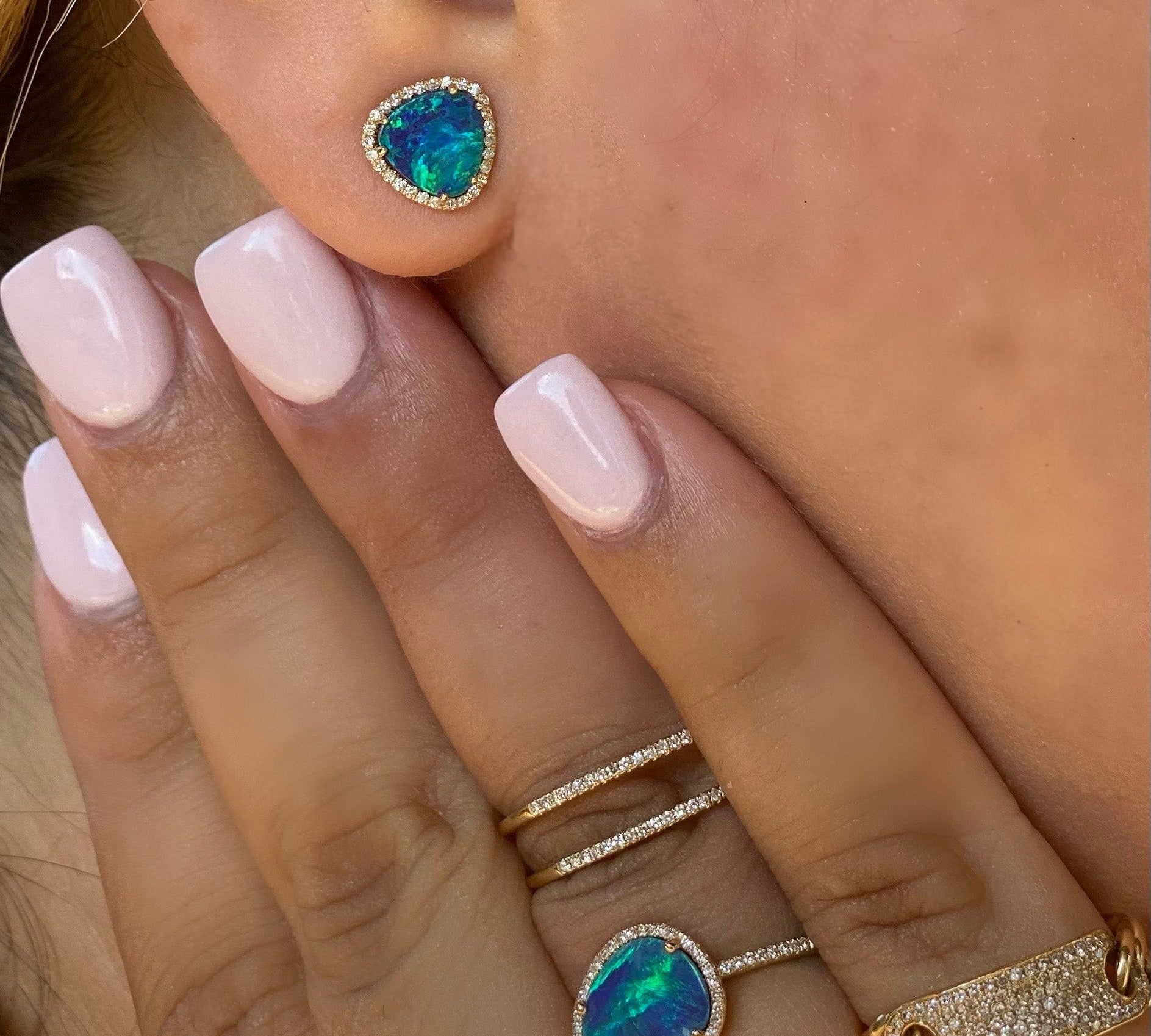 Rings Opal and Diamond Ring