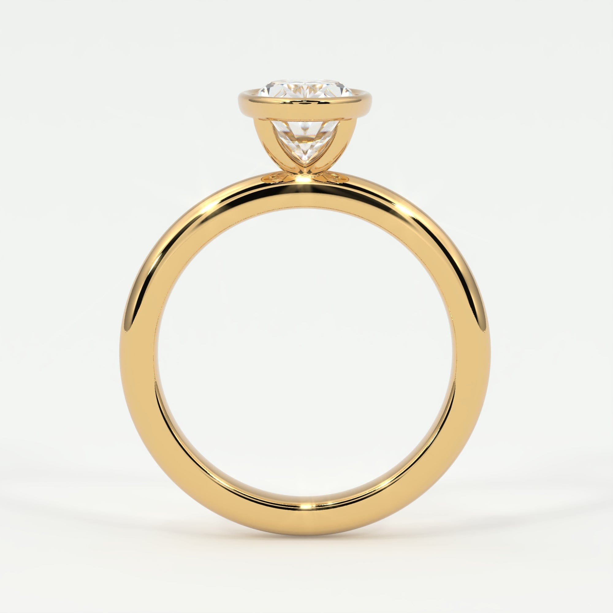 Rings Oval Cut Bezel Setting