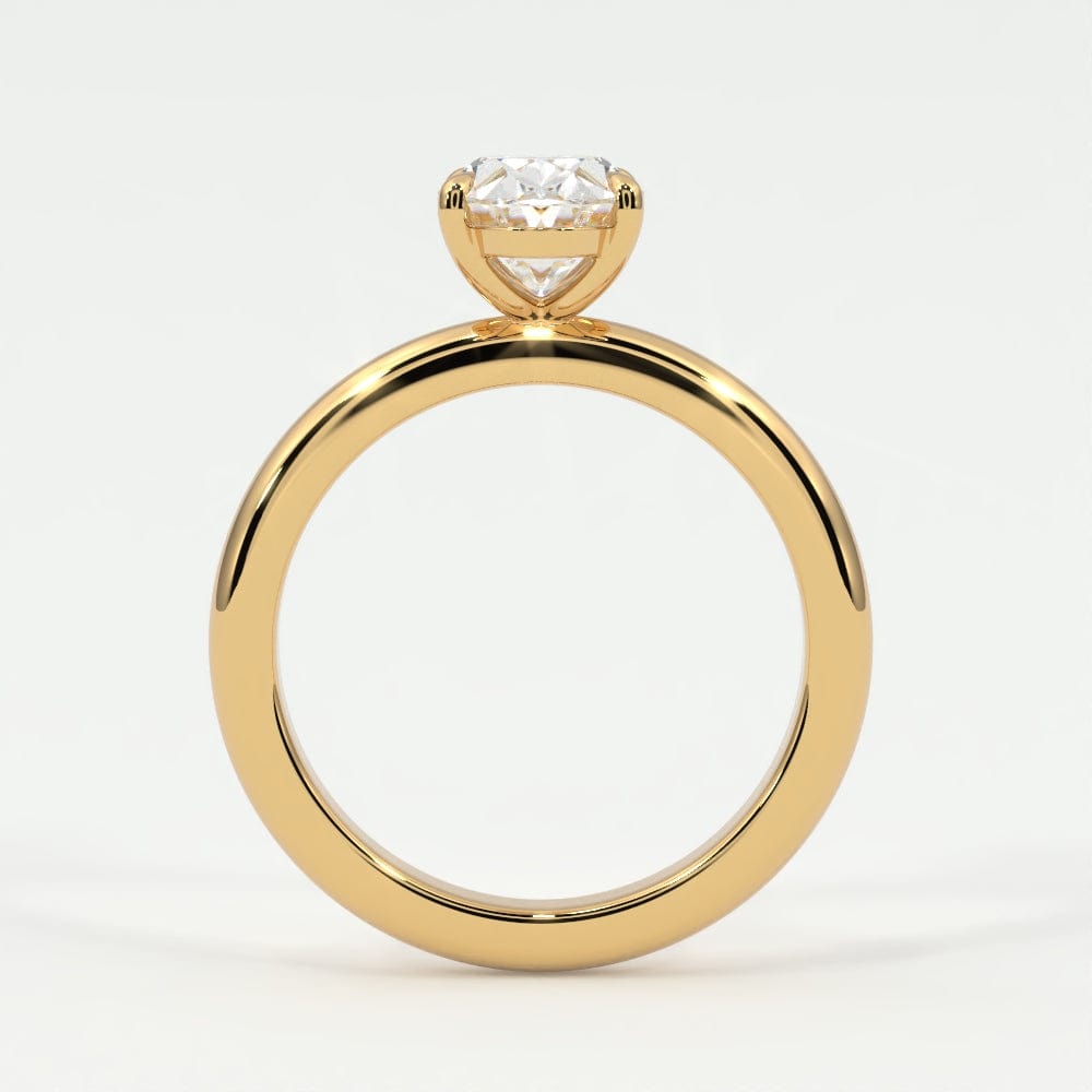 Rings Oval Cut Diamond Solitaire Band