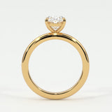 Rings Oval Cut Diamond Solitaire Band
