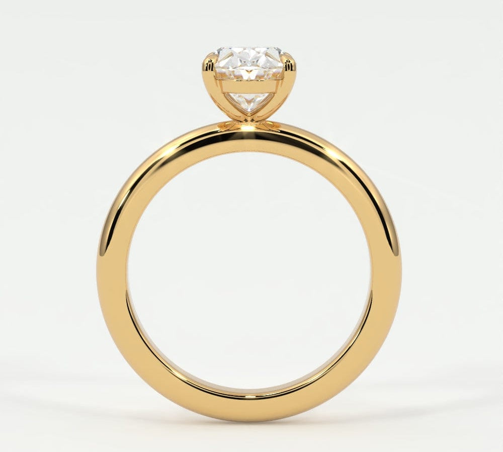 Rings Oval Cut Diamond Solitaire Band