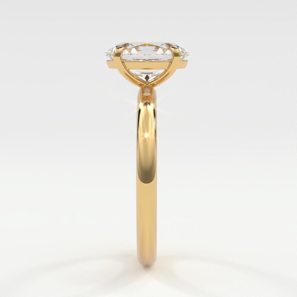 Rings Oval Cut Diamond Solitaire Band