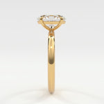 Rings Oval Cut Diamond Solitaire Band