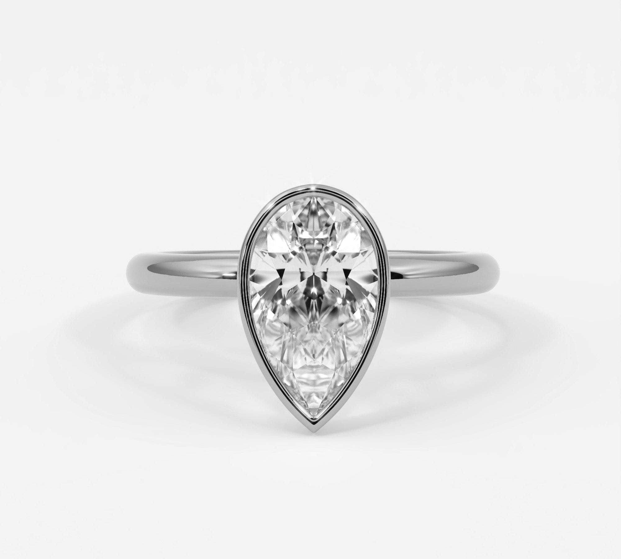 Rings Pear Shape Bezel Setting