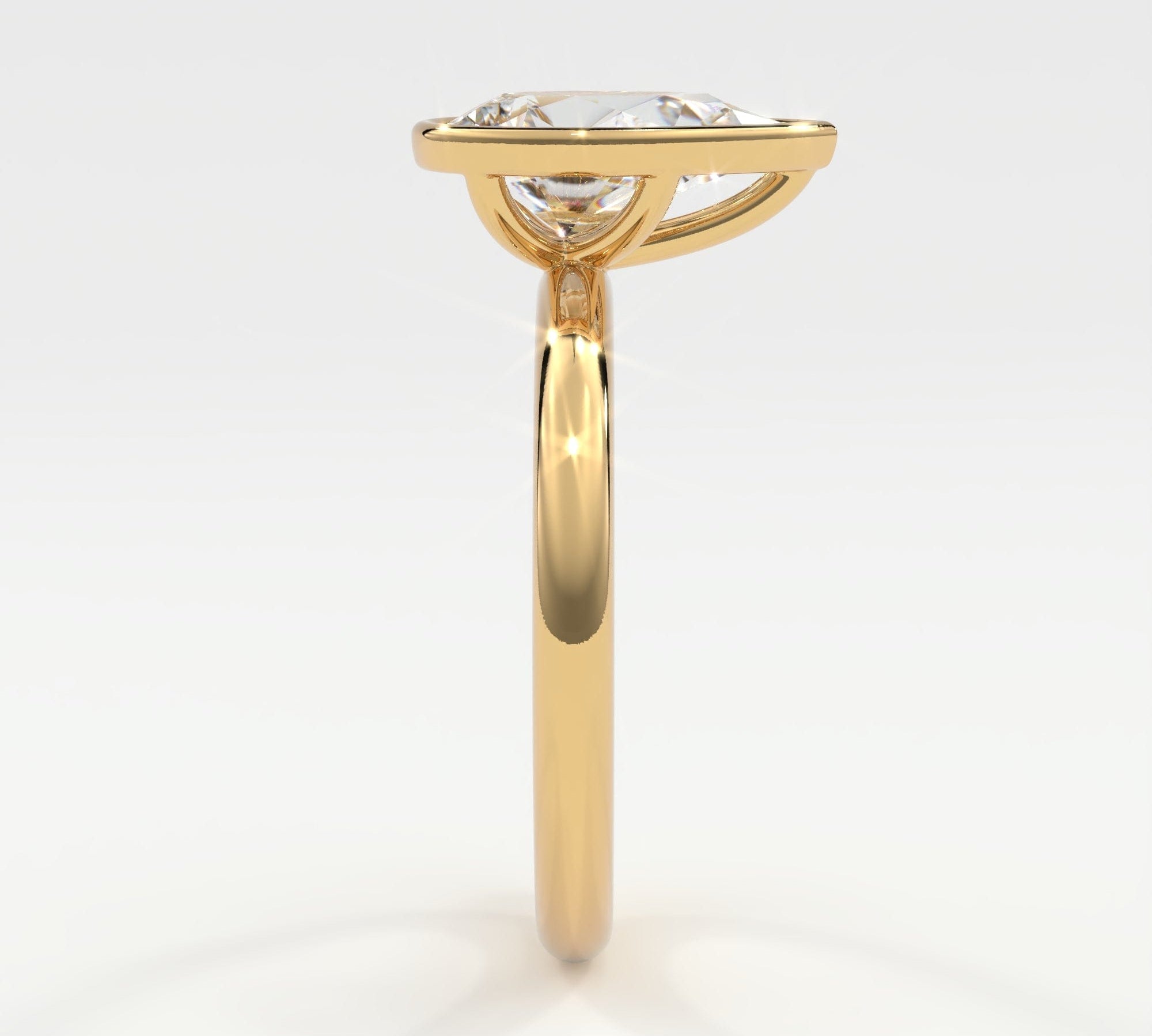 Rings Pear Shape Bezel Setting