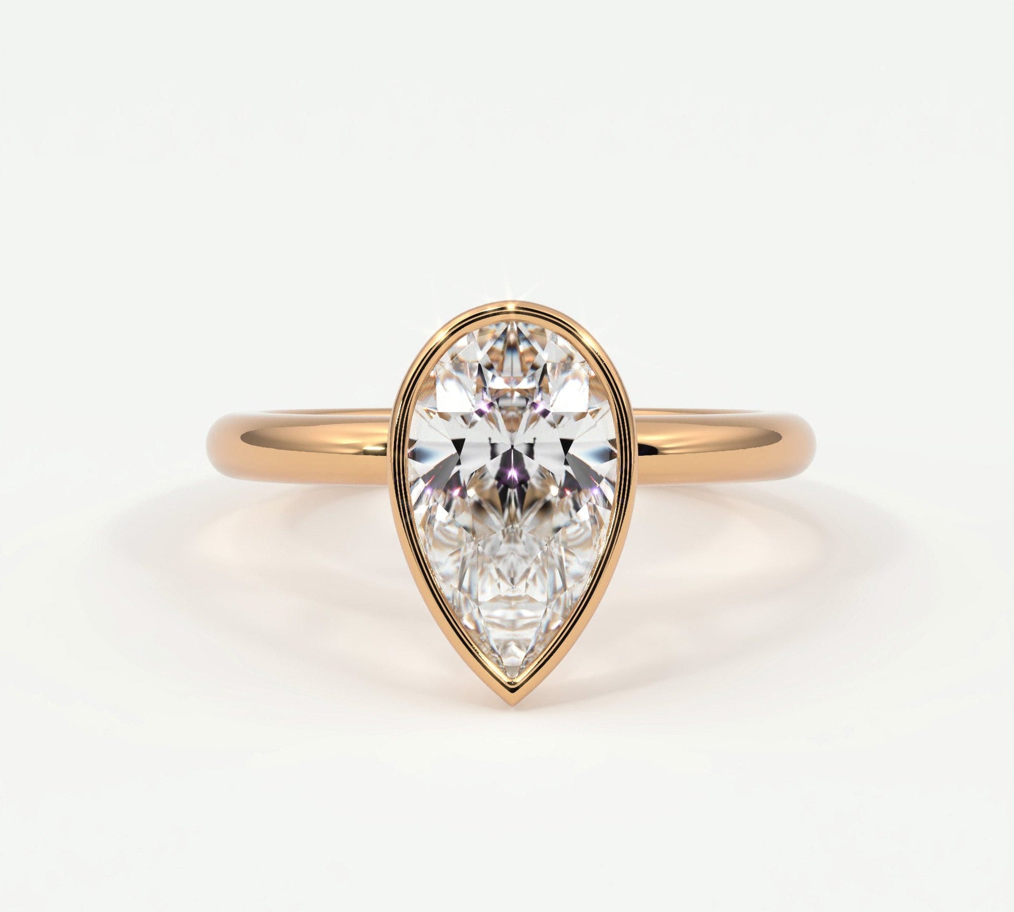 Rings Pear Shape Bezel Setting